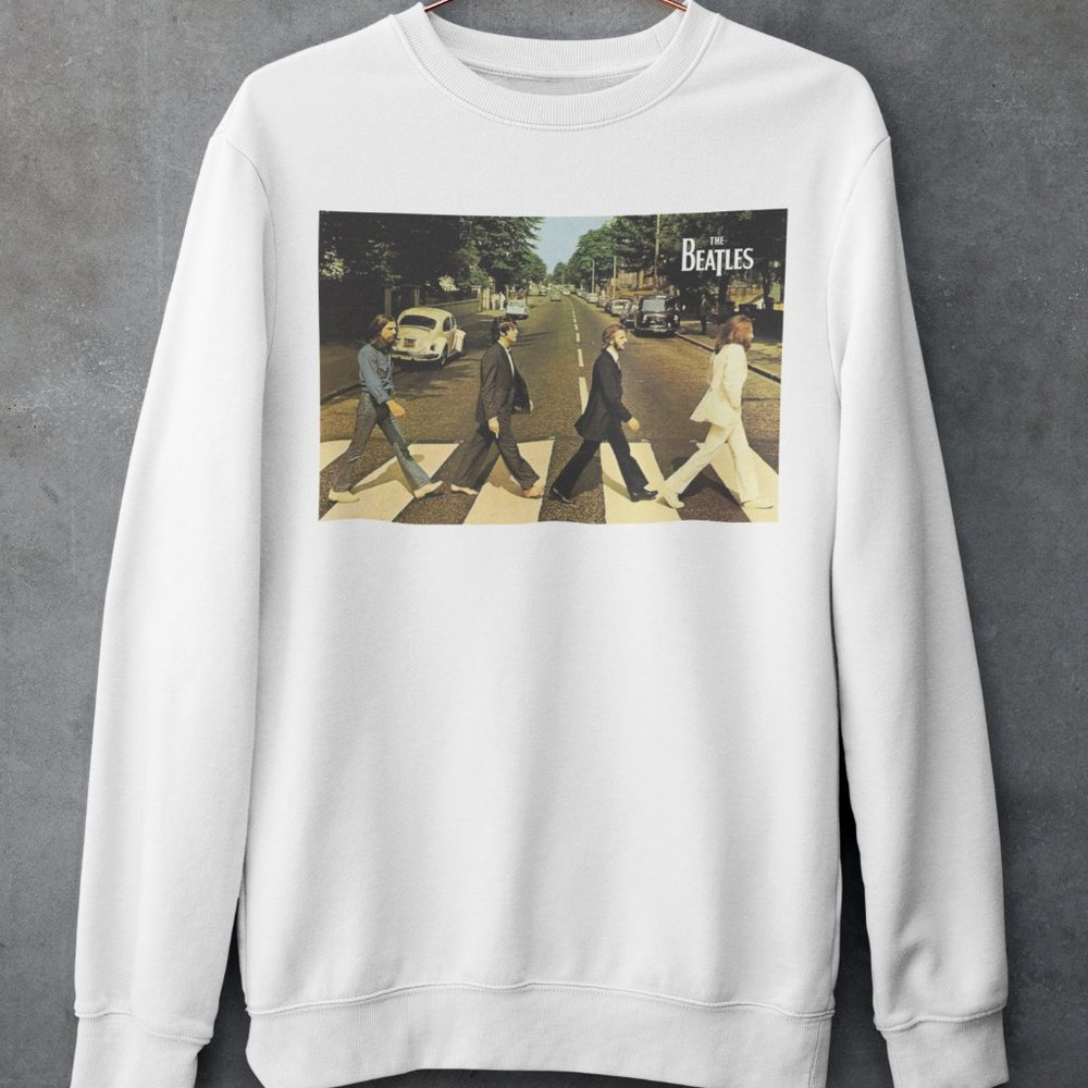 The Beatles Abbey Road Photo White Sweatshirt